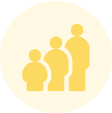 Icon of three ascending human figures.