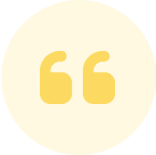 Yellow quotation marks on a beige background.